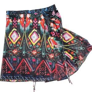 Desigual Women's Short Asymmetric Frill Camelia Skirt size Medium